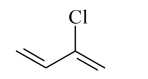 polímeros, fórmula estrutural do cloropreno