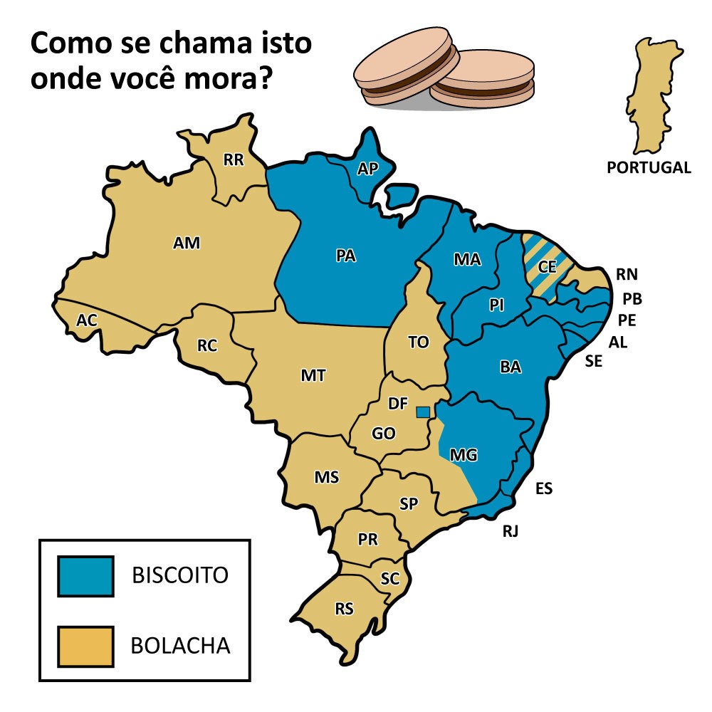 Mapa das gírias do Brasil : r/brasil