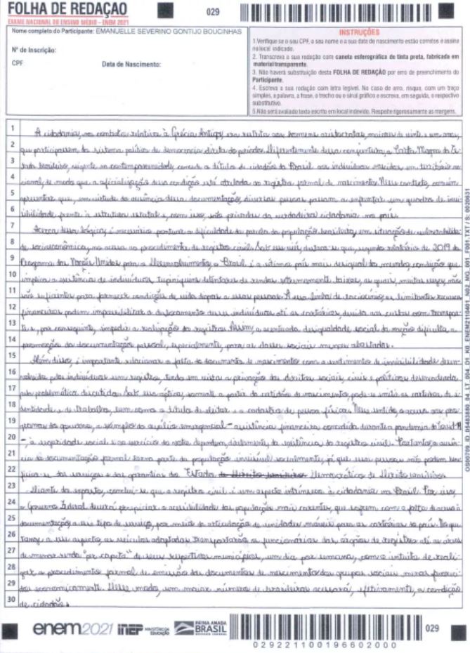 Redação Nota 1000 Leia 10 Redações Do Enem 2021 4714