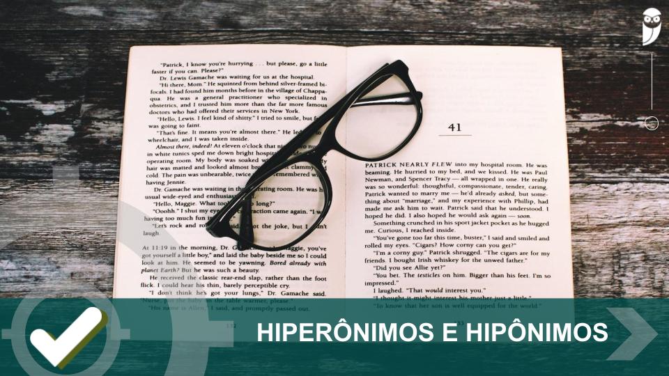 O que são Hiperônimos e Hipônimos?