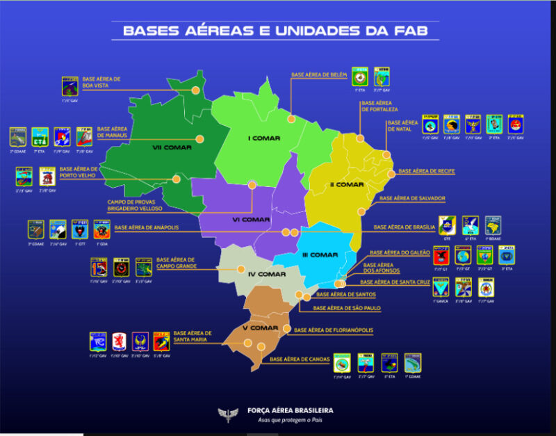 Conheça os Comandos Aéreos Regionais
